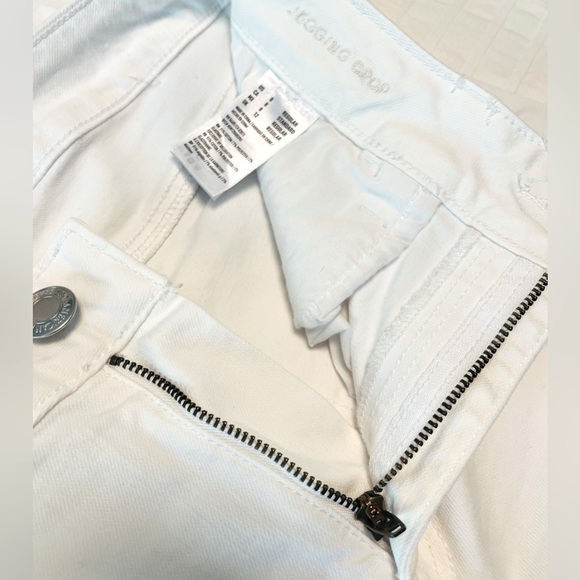 🤍American Eagle White Super Stretch Raw Hem Cropped Jeggings/Jeans NWT, Size 8 - Picture 6 of 16